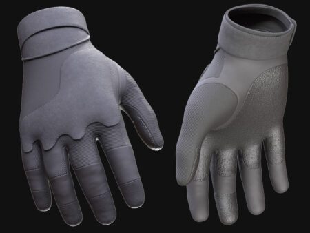 3D Protective Gloves Model - All MH Bodies & UE5 Skeletons - Rigged - Game-Ready Gloves
