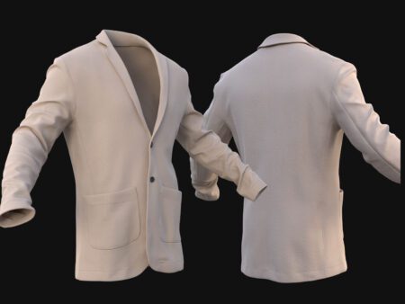 3D beige casual cardigan model for All MH Bodies & UE5 Skeletons - Rigged, realistic clothing asset