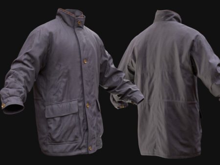 3D field jacket model military outdoor coat game ready