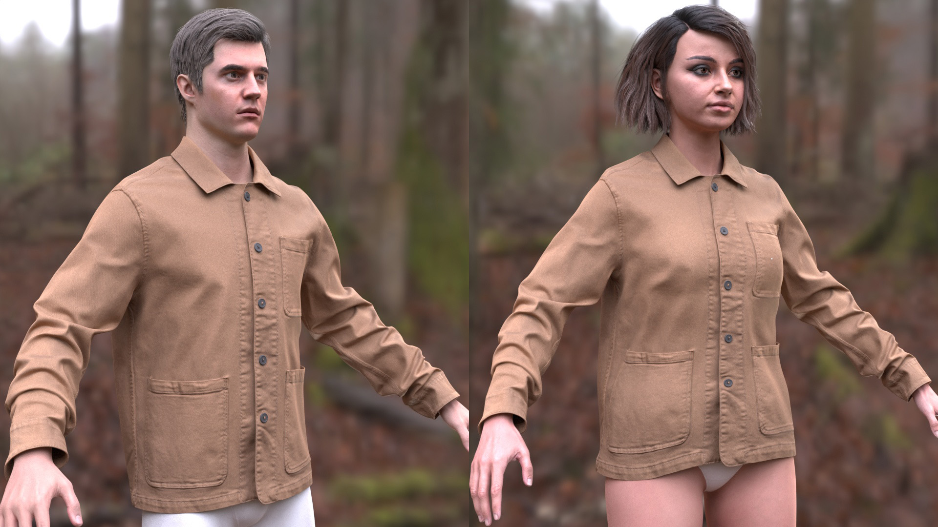 3d Overshirt model 2