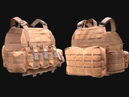 Tactical Plate Carrier 3D Model - All MH Bodies & UE5 Skeletons - Rigged - Military Vest Full Gear with Pouches and Mag Holders