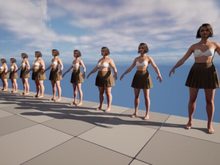 3d Skirt Unreral Engine Model 4