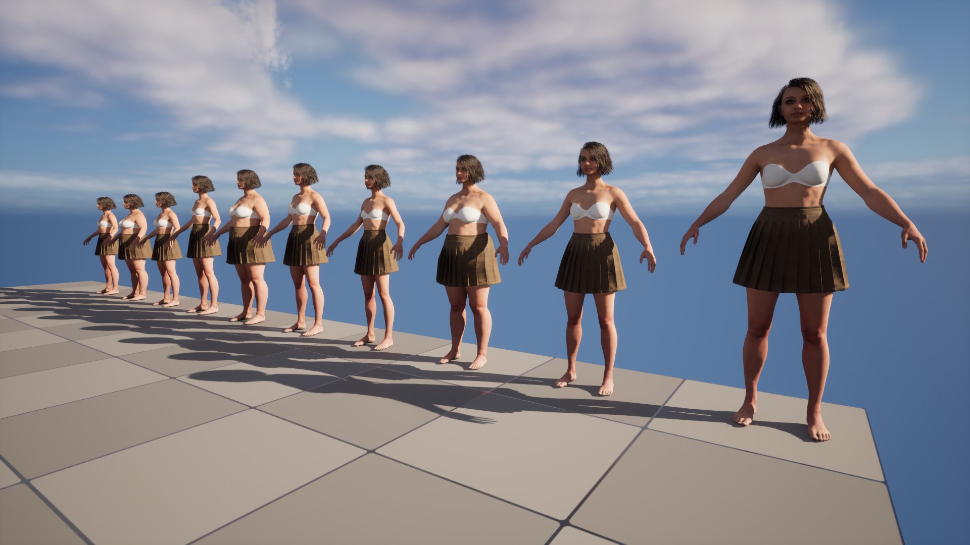 3d Skirt Unreral Engine Model 4