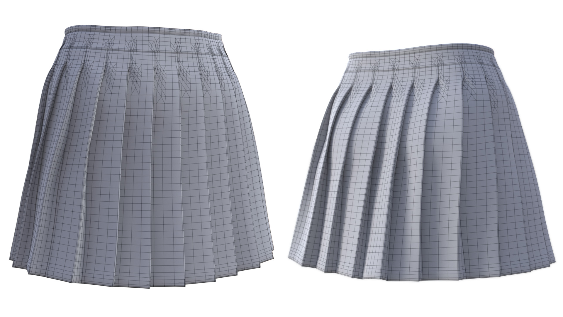 3d Skirt model Wire