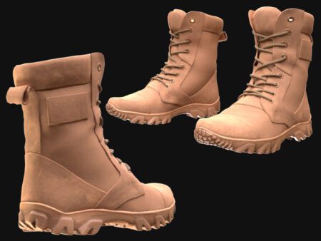 3D model of tactical boots - All MH Bodies & UE5 Skeletons - Rigged - Military Combat Army Footwear Game-Ready