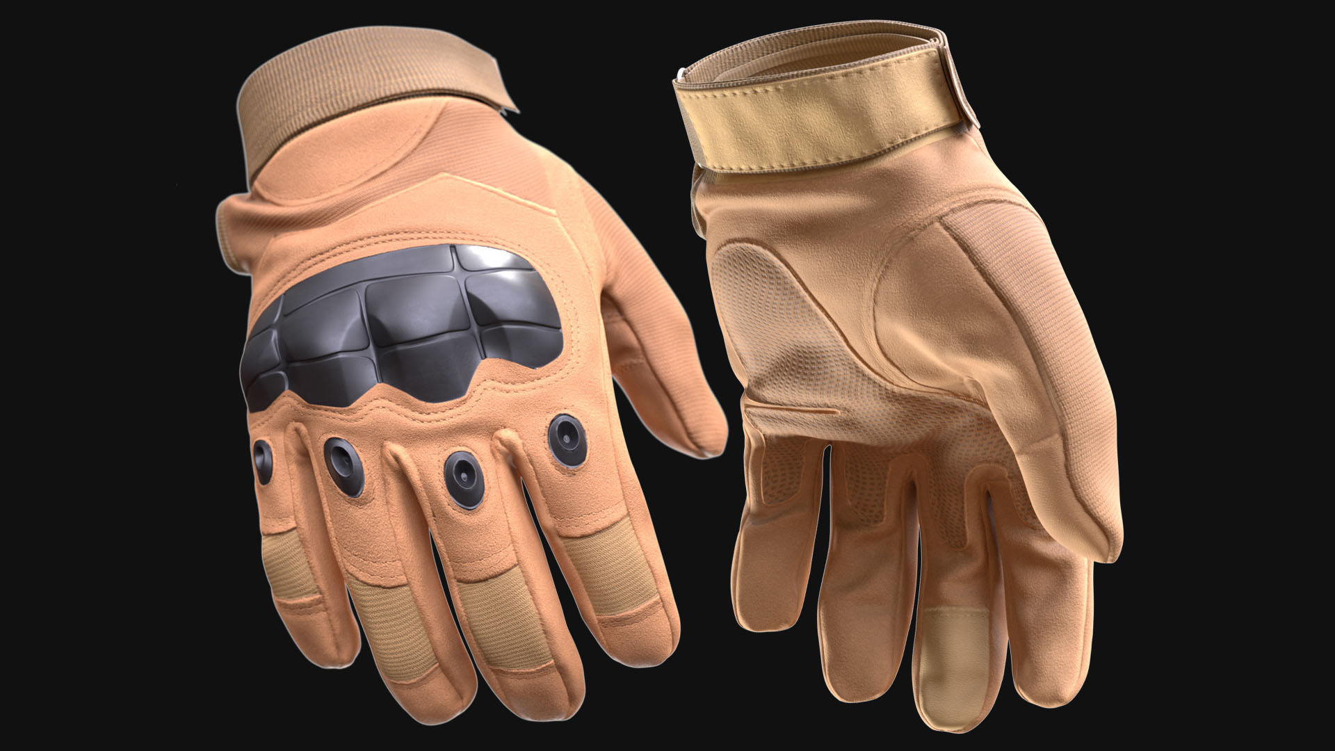 3D Tactical Gloves Model - All MH Bodies & UE5 Skeletons - Rigged - Military Combat Gloves with Reinforced Knuckles