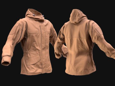 3D Model of Tactical Jacket - All MH Bodies & UE5 Skeletons - Rigged - Military Outdoor Game-Ready Jacket