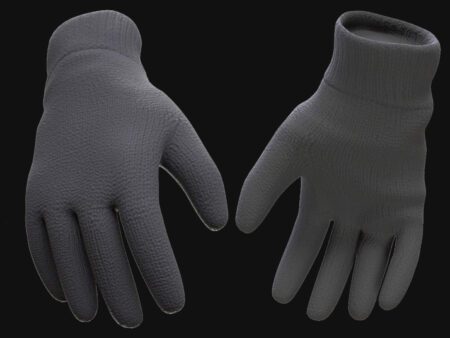 Black Wool Gloves 3D Model with realistic knit texture and detailed winter fabric for survival and outdoor scenes.