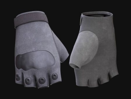 3D model of Tactical Gloves – Game-ready rigged gloves with 4K PBR textures for Metahuman and Unreal Engine 5.