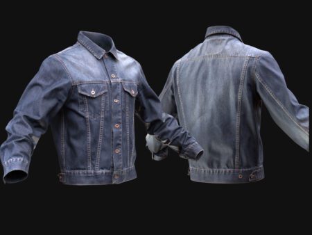 3D Denim Jacket Model for All MH Bodies & UE5 Skeletons - Rigged