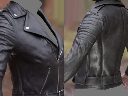 3d leather jacket model 6 1