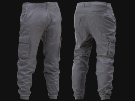 3D Model Pants With Pockets – Front & Back Views