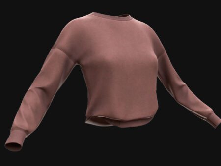 Casual Sweatshirt 3D Model with Realistic Fabric and Soft Texture – Modern Character Clothing