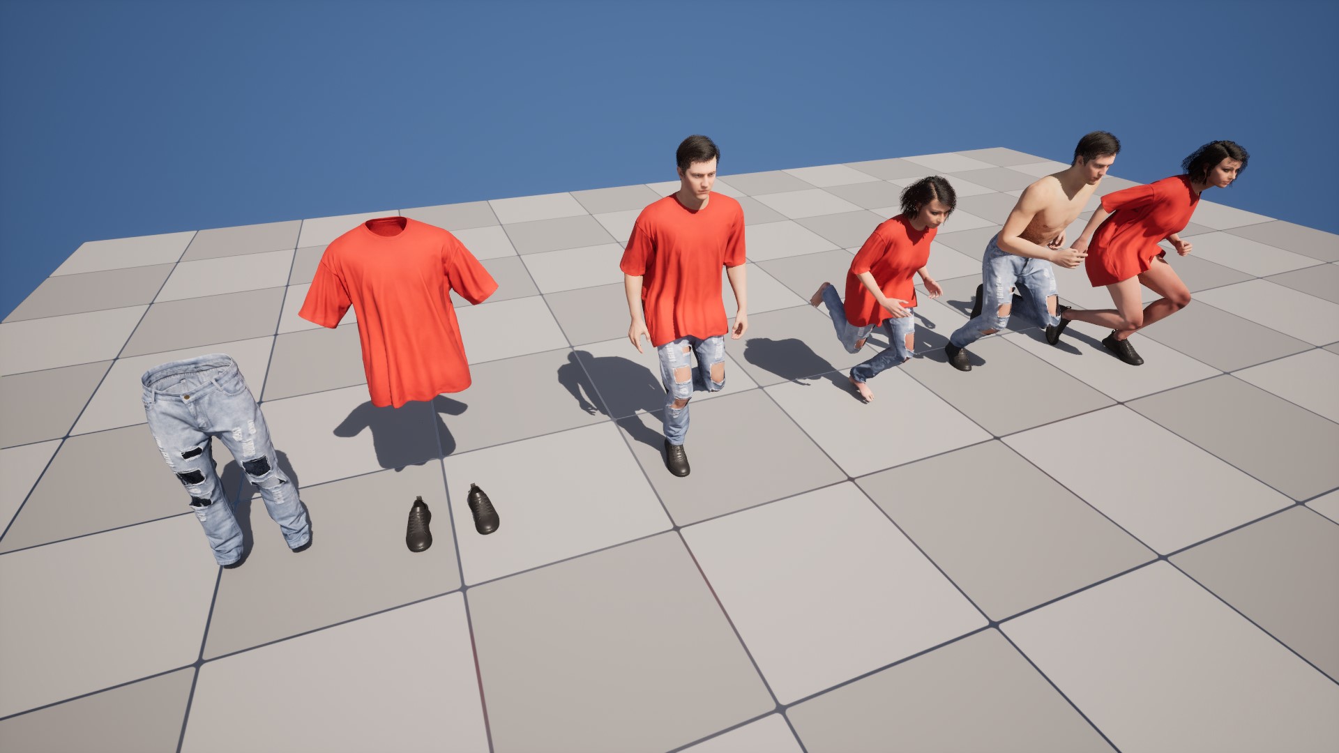 3d casual clothes unreal engine 44