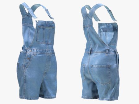 3d denim overalls model 11