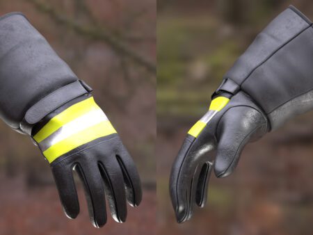 3d firefighter gloves model 11