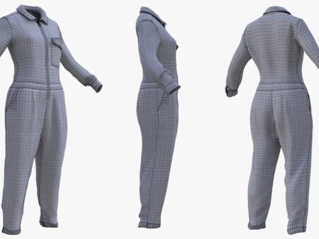 3d overalls model wire 12