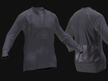 Sweater 3D Model Black – Front & Back View Game-Ready Black Sweater 3D Model for Unreal & Unity High-Quality 3D Model of Black Sweater for Metahuman