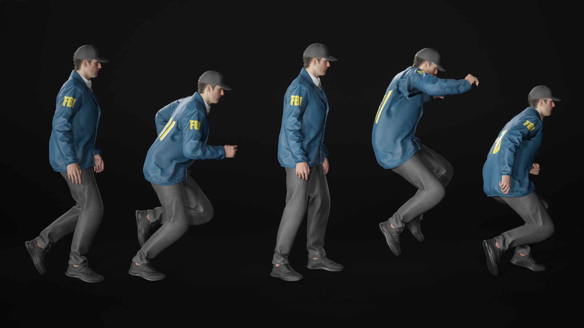 3d model agent suit rigged unreal engine 16