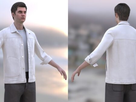 3d model casual outfit rigged 11