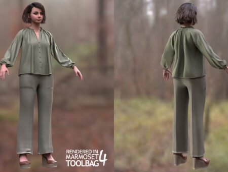 3d model casual outfit rigged 16