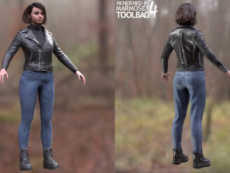 3d model casual outfit rigged 25