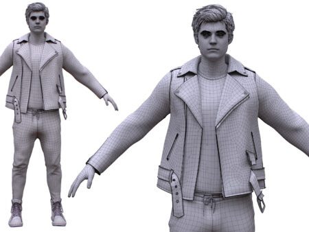 3d model casual outfit rigged 27