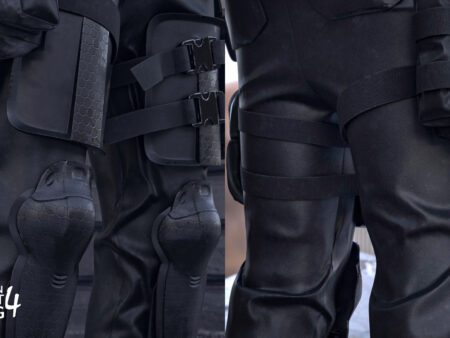 3d model military uniform rigged 15