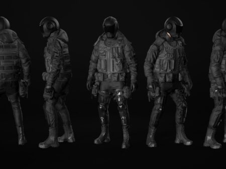 3d model military uniform rigged unreal engine 24