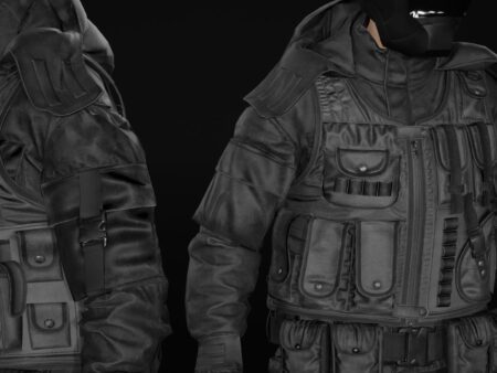 3d model military uniform rigged unreal engine 29