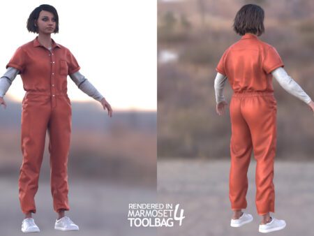 3d model prisoner suit rigged 11