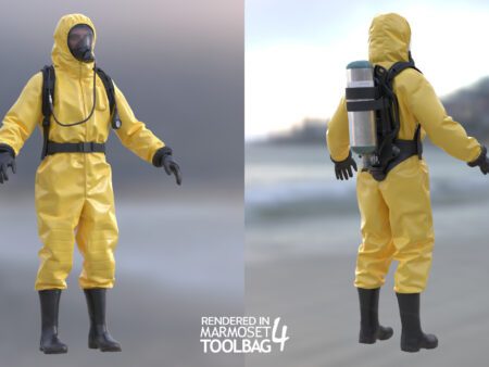 3d model hazmat suit rigged 12