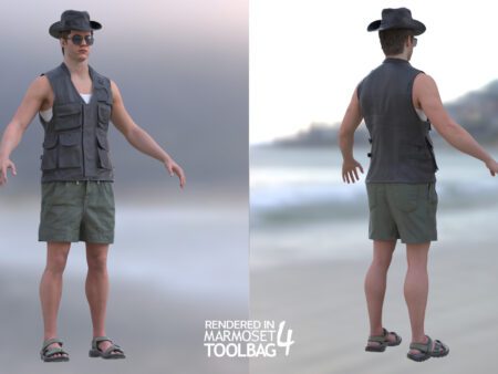 3d model redneck outfit rigged 31