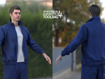 3d model sport outfit rigged 1